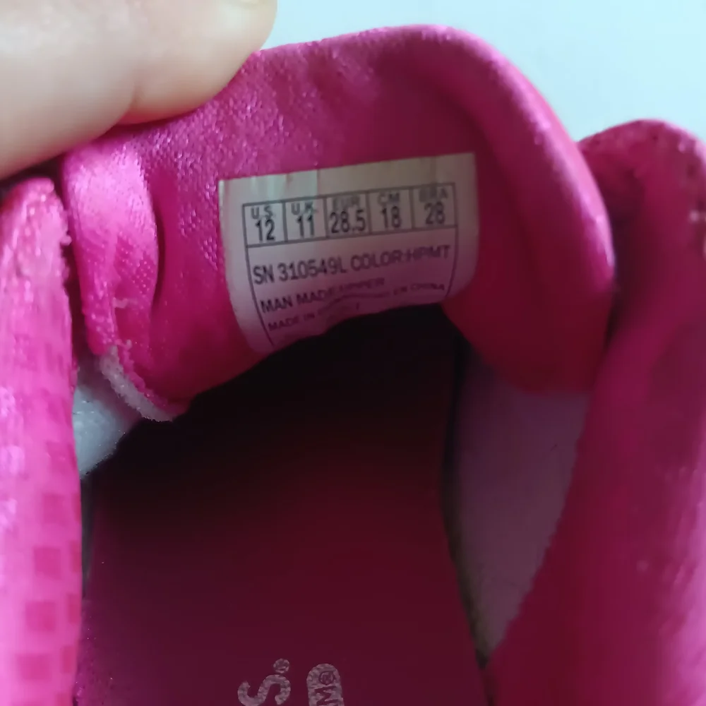 Sketchers Sz Kids 12 Neon Pink With Yellow&blue (Frayed Laces And Scuffs)